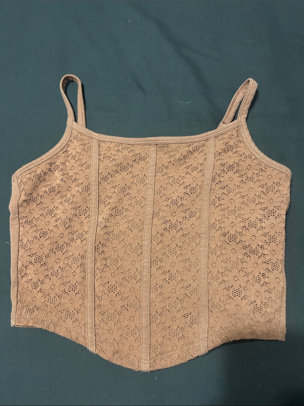 Hollister Beige Lace-Trim Camisole
